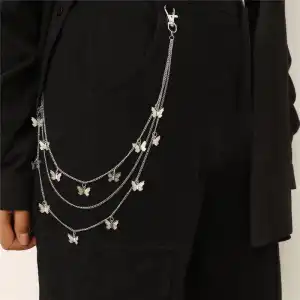 Women Fashion Butterfly Decorative Metal Waist Chain Simple Style