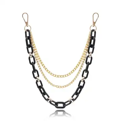 Women Punk Style Acrylic Aluminum Waist Chain Adjustable 60-80cm