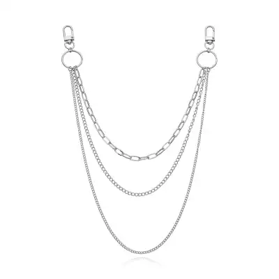 Women Unique Design Multilayer Waist Chain Alloy Geometric Body Jewelry