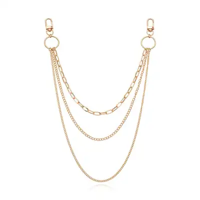 Women Unique Design Multilayer Waist Chain Alloy Geometric Body Jewelry