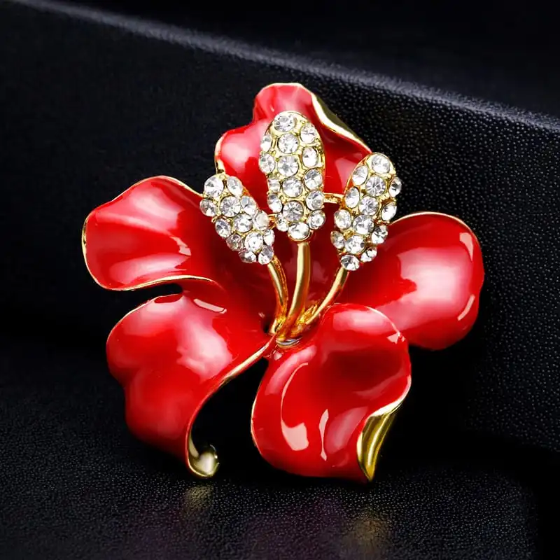 Women Delicacy Flower Shaped Alloy Brooch