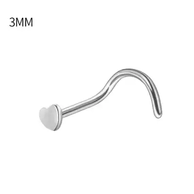 Unique Geometric Stainless Steel Nose Stud Piercing Jewelry Unisex