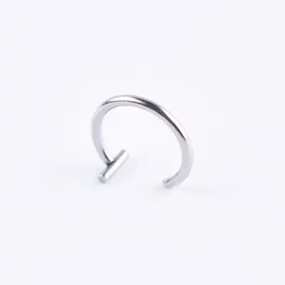Solid Color Lip Ring Stainless Steel Unisex U Shape