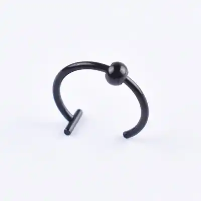 Solid Color Lip Ring Stainless Steel Unisex U Shape