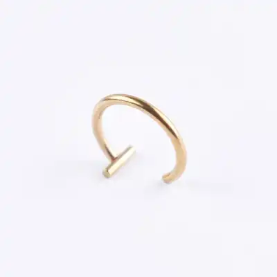 Solid Color Lip Ring Stainless Steel Unisex U Shape