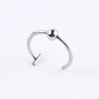 Solid Color Lip Ring Stainless Steel Unisex U Shape