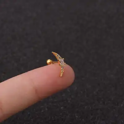 Women Fashion Zircon Star Decorative Ear Stud