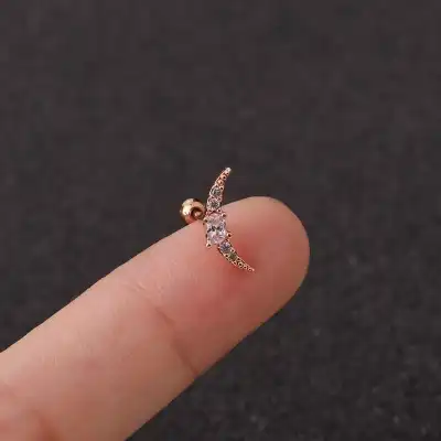 Women Fashion Zircon Star Decorative Ear Stud