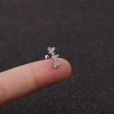 Women Fashion Zircon Star Decorative Ear Stud