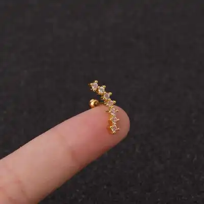 Women Fashion Zircon Star Decorative Ear Stud