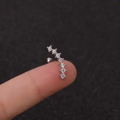 Women Fashion Zircon Star Decorative Ear Stud