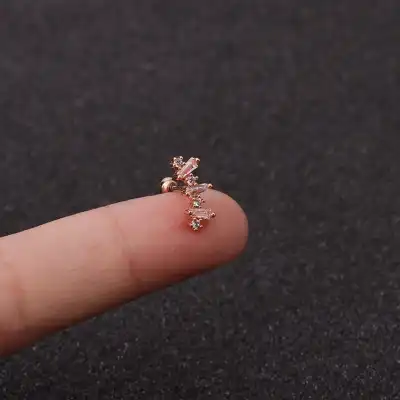 Women Fashion Zircon Star Decorative Ear Stud