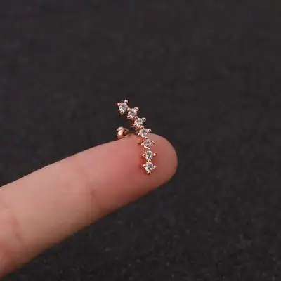 Women Fashion Zircon Star Decorative Ear Stud