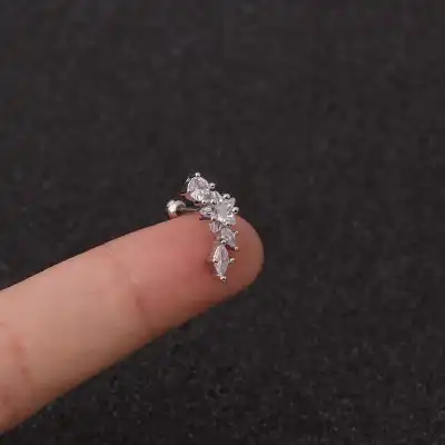 Women Fashion Zircon Star Decorative Ear Stud