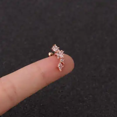 Women Fashion Zircon Star Decorative Ear Stud