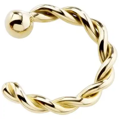 Women Fashion Twist Design Gold Plated Copper Geometric Nose Ring