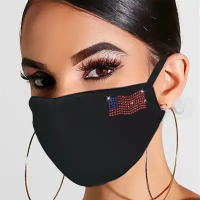 Fashion Rhinestone Decoration Mask Can Be Matched With Filter Element