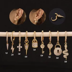 Women Unique Zircon Decorative Ear Clip