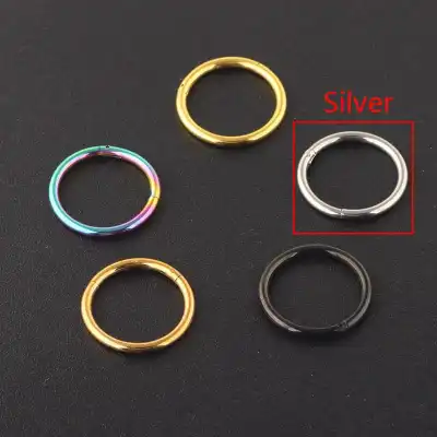 Minimalist Solid Color Stainless Steel Nose Ring Flower Unisex