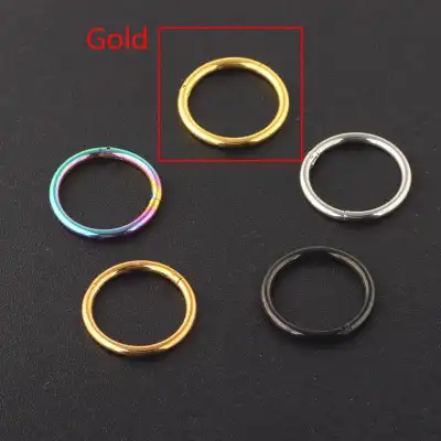 Minimalist Solid Color Stainless Steel Nose Ring Flower Unisex