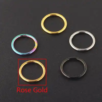 Minimalist Solid Color Stainless Steel Nose Ring Flower Unisex
