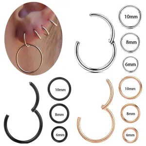 Minimalist Solid Color Stainless Steel Nose Ring Flower Unisex