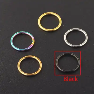 Minimalist Solid Color Stainless Steel Nose Ring Flower Unisex