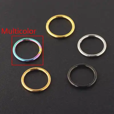 Minimalist Solid Color Stainless Steel Nose Ring Flower Unisex