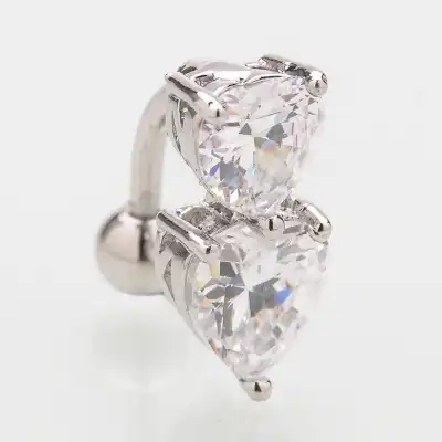 Fashion Heart Shape Zircon Decorative Body Piercing Jewelry