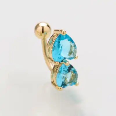 Fashion Heart Shape Zircon Decorative Body Piercing Jewelry