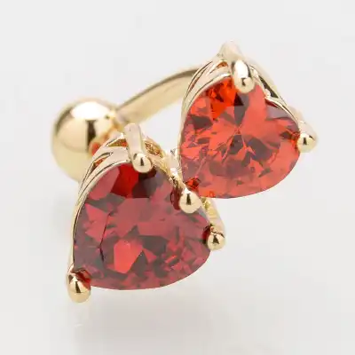 Fashion Heart Shape Zircon Decorative Body Piercing Jewelry