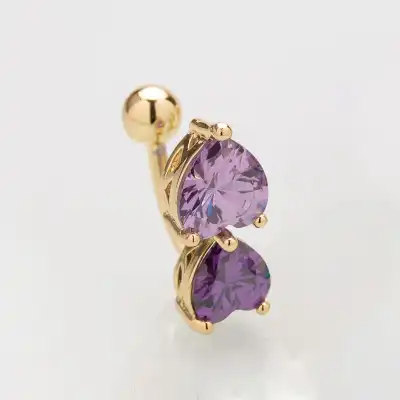 Fashion Heart Shape Zircon Decorative Body Piercing Jewelry