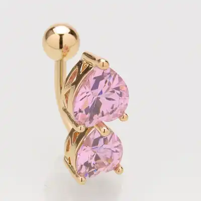 Fashion Heart Shape Zircon Decorative Body Piercing Jewelry