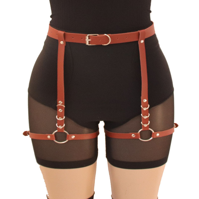 Wholesale Harajuku Style PU Adjustable Belt Leg Thigh Ring