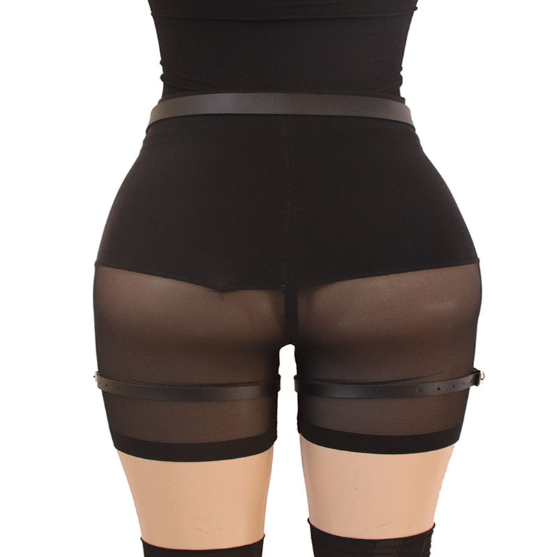 レッグウェア tt428648 Wholesale Harajuku Style PU Adjustable Belt Leg Thigh Ring