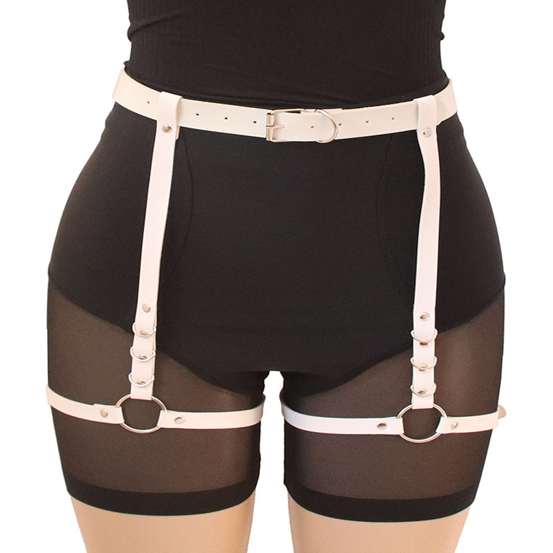 レッグウェア tt428648 Wholesale Harajuku Style PU Adjustable Belt Leg Thigh Ring