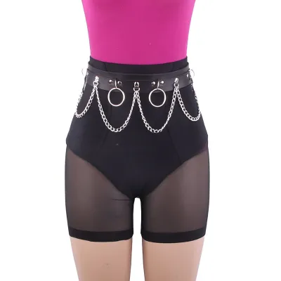 Women Punk Style Rivet And Chain Waist Chain