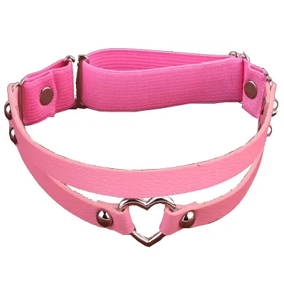 Punk Style Heart Shaped Elastic Leg Thigh Ring for Women