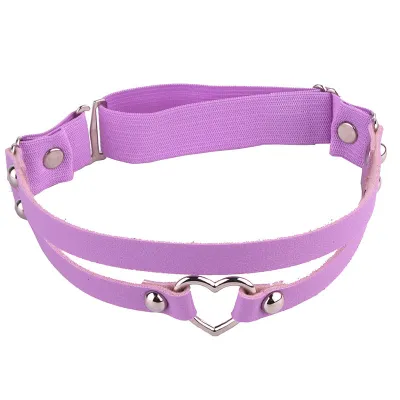 Punk Style Heart Shaped Elastic Leg Thigh Ring for Women