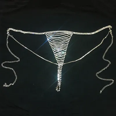 Women Sexy Rhinestone Decorative Bikini Body Chain