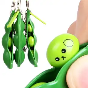 Unique Peas Shaped Design Plastic Key Chain
