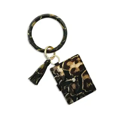 Women Simple Tassel Decorative Card Bag Bracelet Key Chain