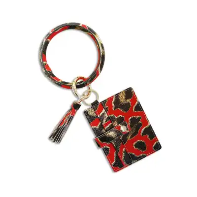 Women Simple Tassel Decorative Card Bag Bracelet Key Chain