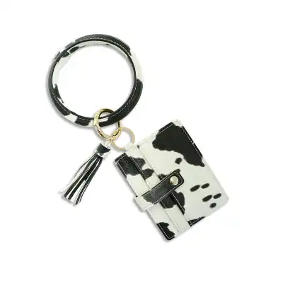 Women Simple Tassel Decorative Card Bag Bracelet Key Chain
