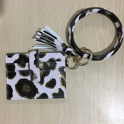 Women Simple Tassel Decorative Card Bag Bracelet Key Chain