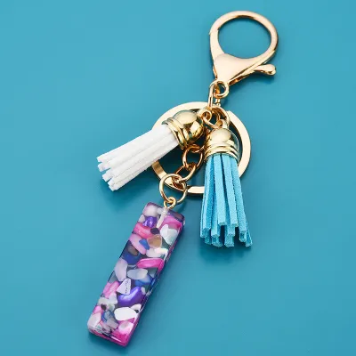 Women Fashion 26 Alphabet Letter Design Acrylic Key Chain Unisex