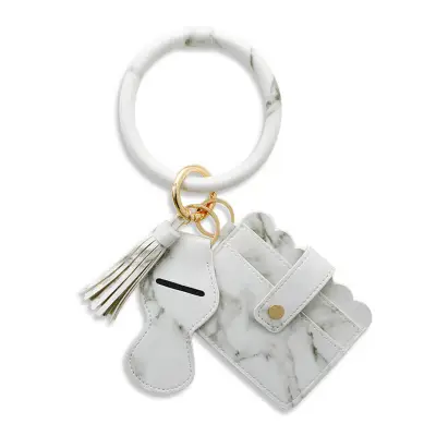 Simple Lipstick Bag And Card Bag Design Bracelet Key Chain With Tassel