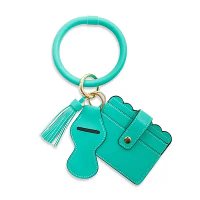 Simple Lipstick Bag And Card Bag Design Bracelet Key Chain With Tassel