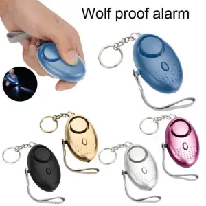 130dB Women Simple Wolf Guard Alarm Keychain