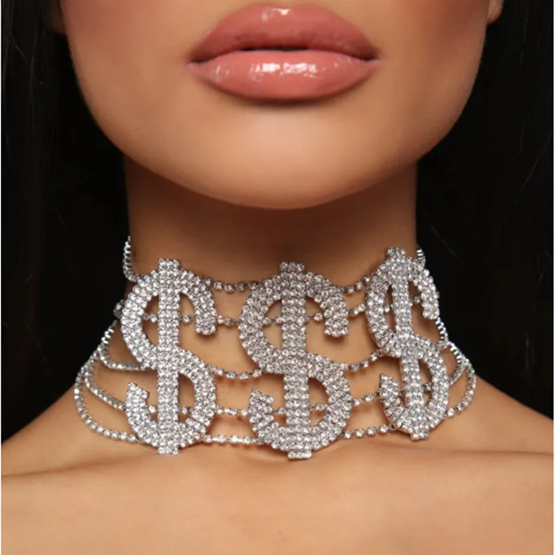 Delicate Flash Diamond Rhinestone Choker Necklace